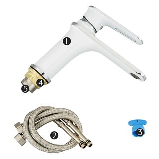 Смеситель для раковины Frap F1049 белый